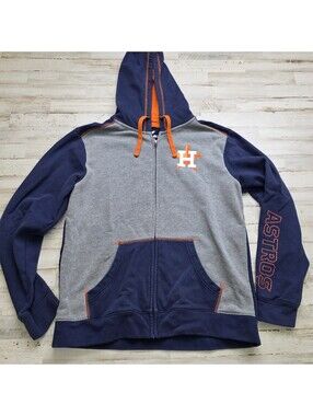 Houston Astros Baseball Full Zip Hoodie Sweatshirt Fanatics Men's LG